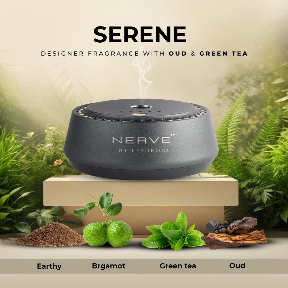 Serene Electric Rechargable Car Diffuser – Refreshing Green Tea & Oud Harmony - 30ML