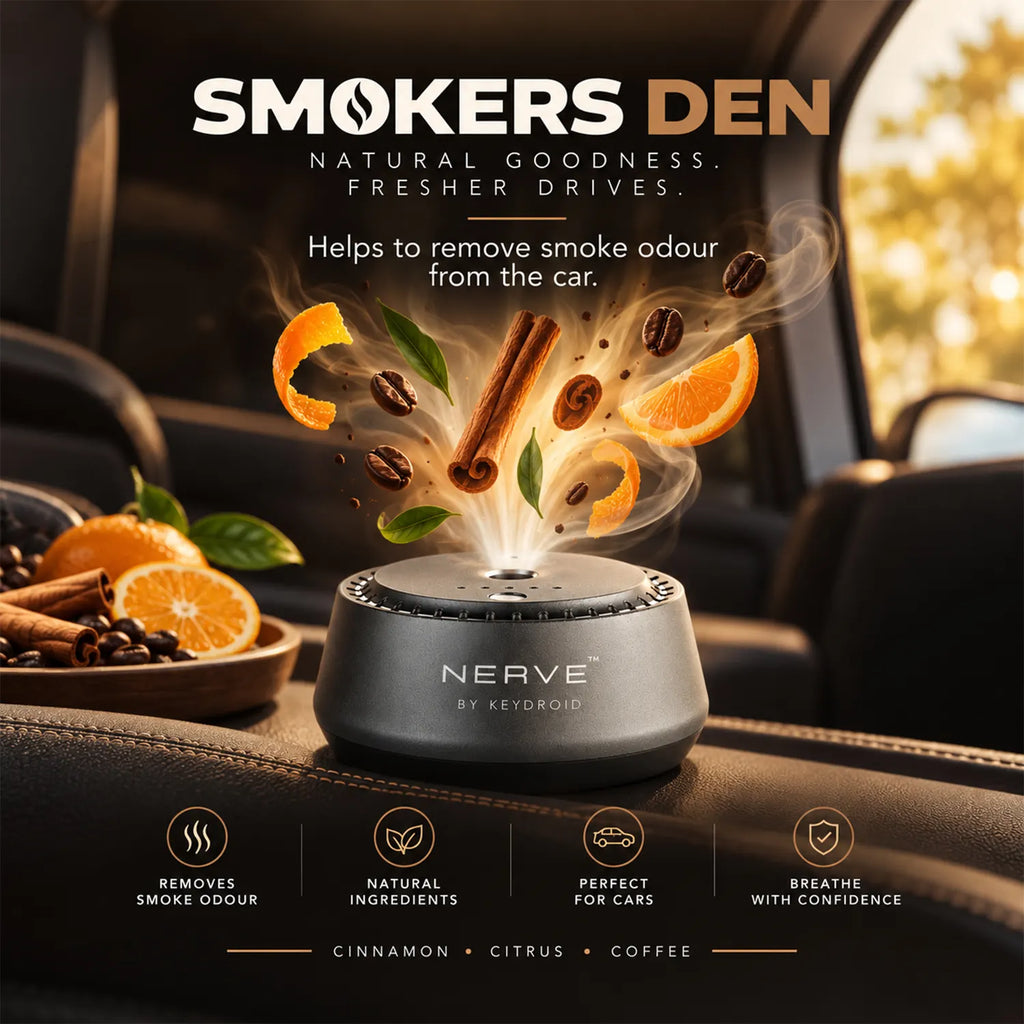 NERVE™ Smokers Den | Car Fragrance Diffuser for Smoke Odor | Say Goodbye to Lingering Smoke Odor