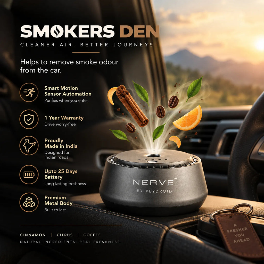 NERVE™ Smokers Den | Car Fragrance Diffuser for Smoke Odor | Say Goodbye to Lingering Smoke Odor