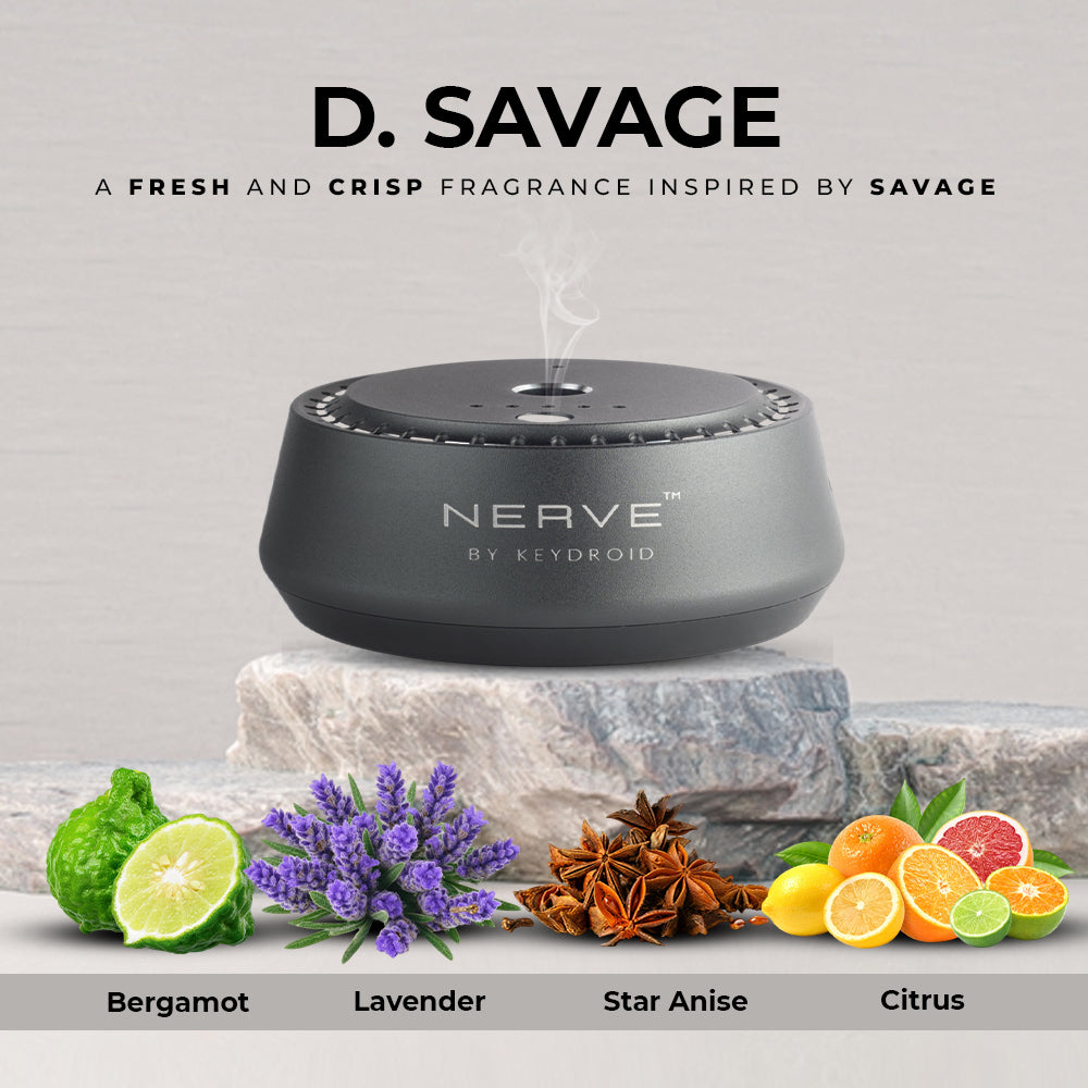 D. Savage Rechargeable Electric Diffuser – Crisp Bergamot & Woody Warmth - 30ML