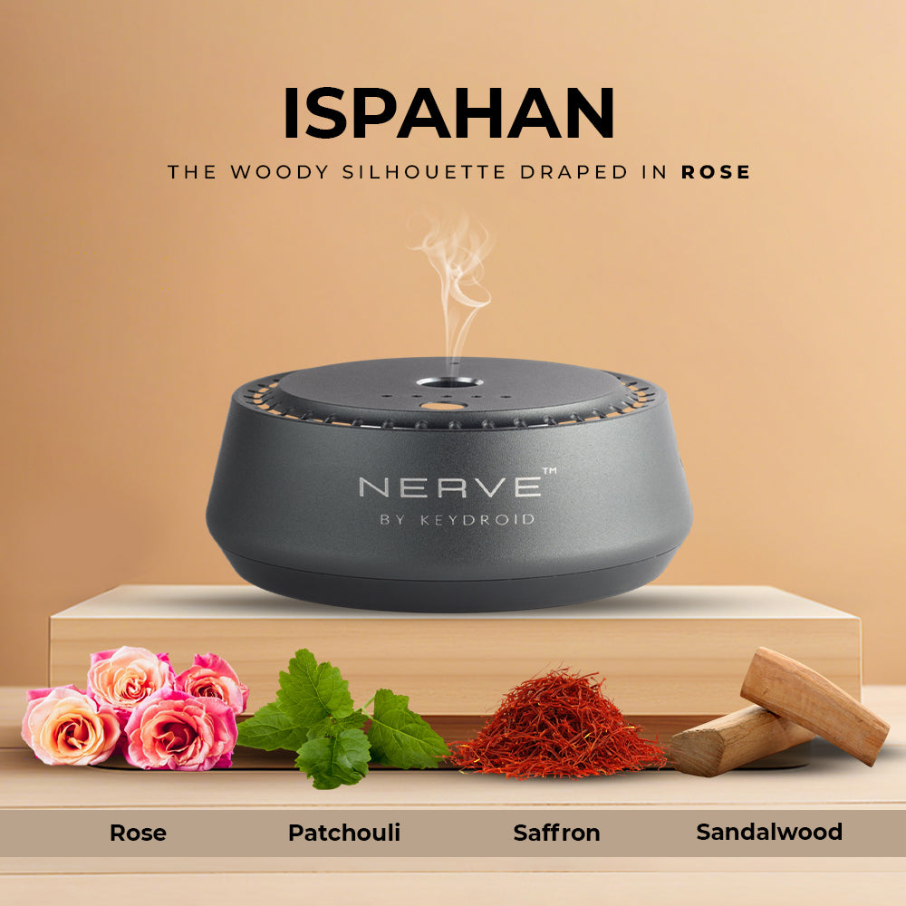Ispahan Electric Rechargeable Diffuser - Velvety Rose & Bold Oud Harmony With Refill