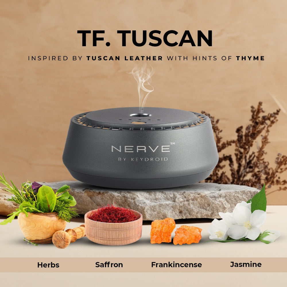 TF. Tuscan Smart Rechargeable Electric Diffuser – Smoky Leather & Herbal Spice - 30ML